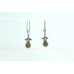 Earrings Silver 925 Sterling Dangle Drop Women Amber Stone Handmade Gift B665